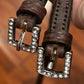 Bling deep burgundy (Merlot) spur straps