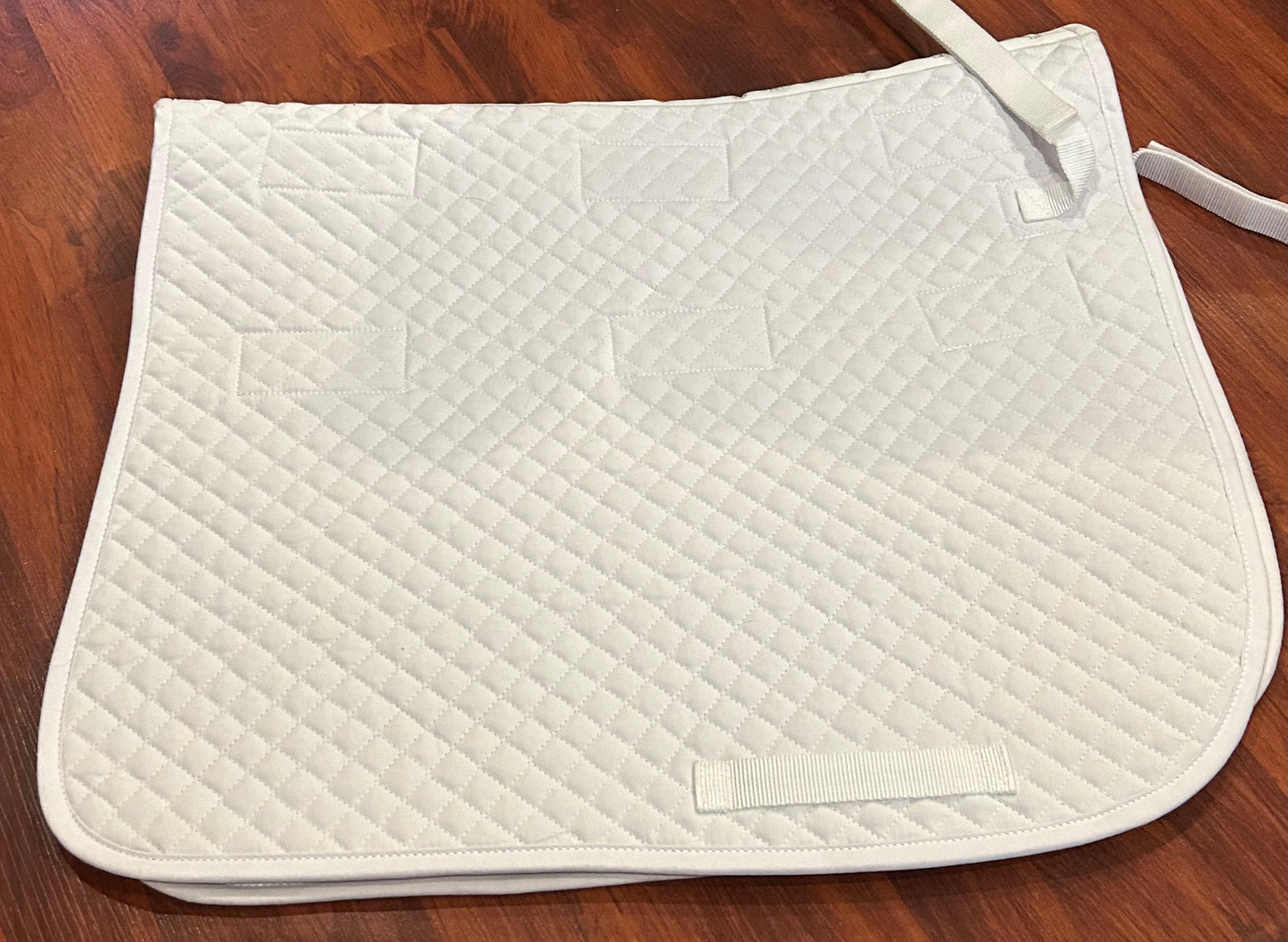 Fleeceworks 2 dressage pads (black and white) with removable set of Thera fleece panels and canvas storage bag.