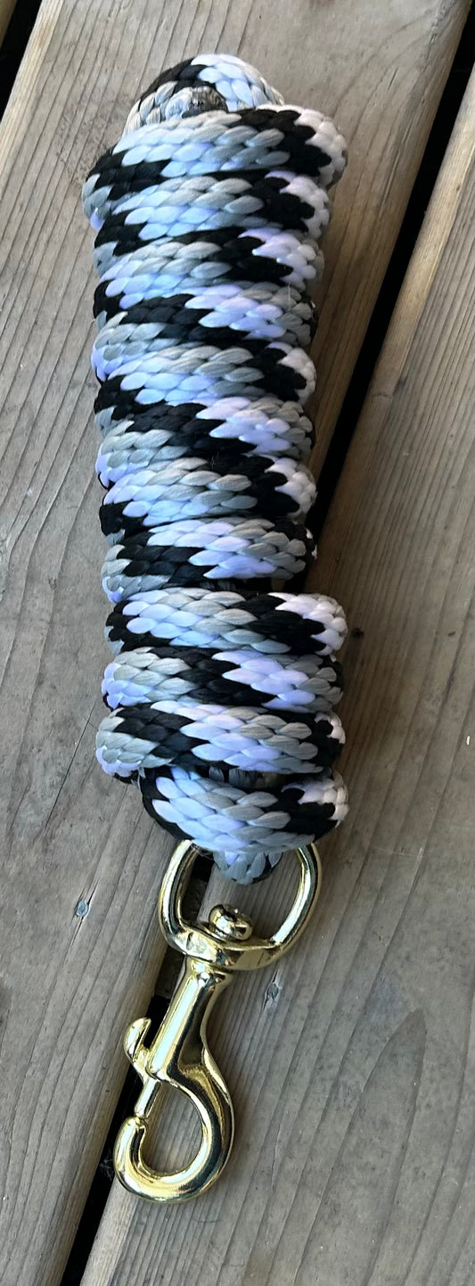 White/black/grey lead rope