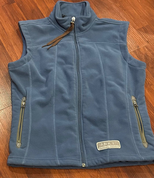 Anky size 8 (med) light blue fleece vest