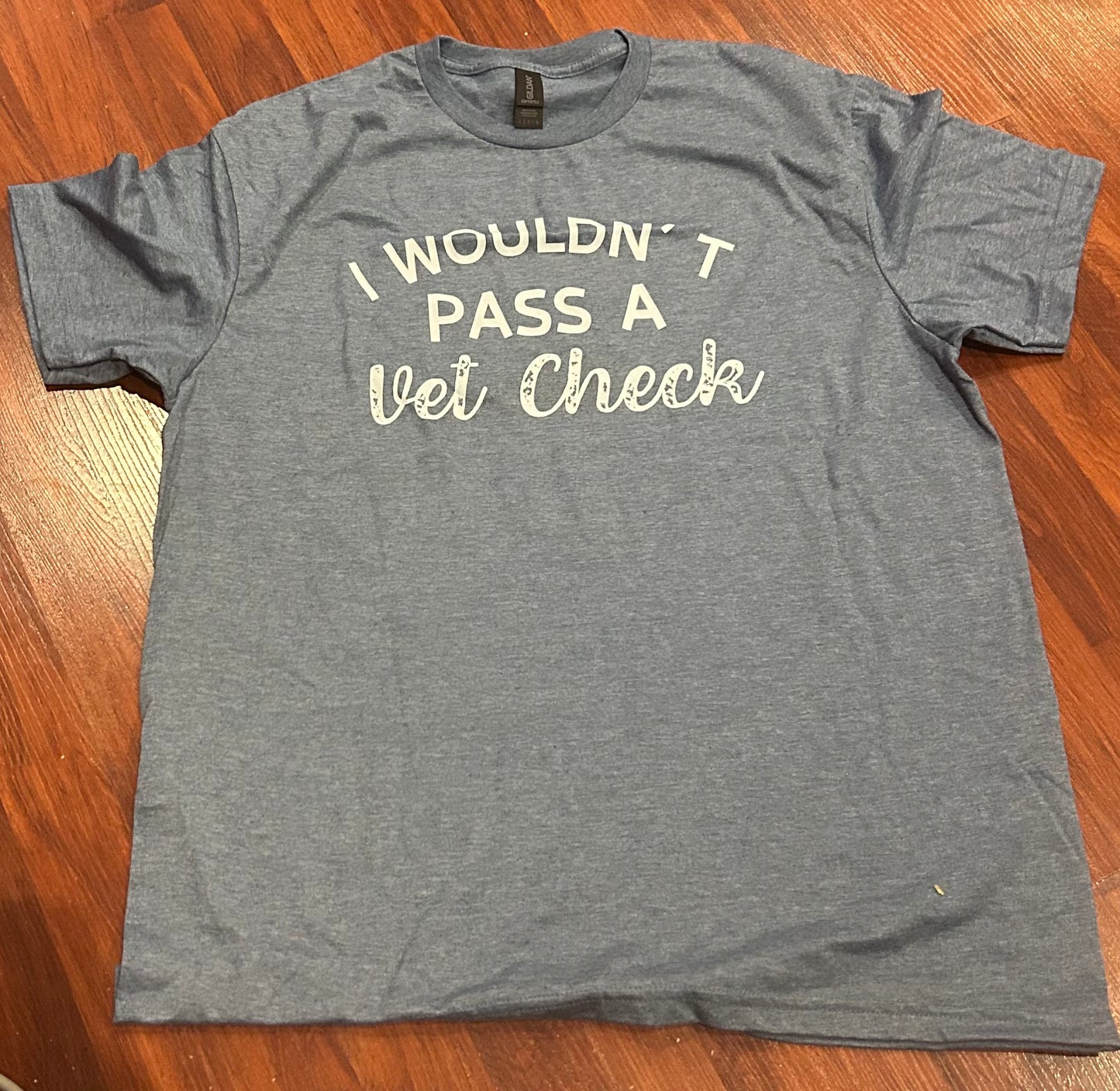 Large wouldn’t pass a vet check light blue shirt. Brand new