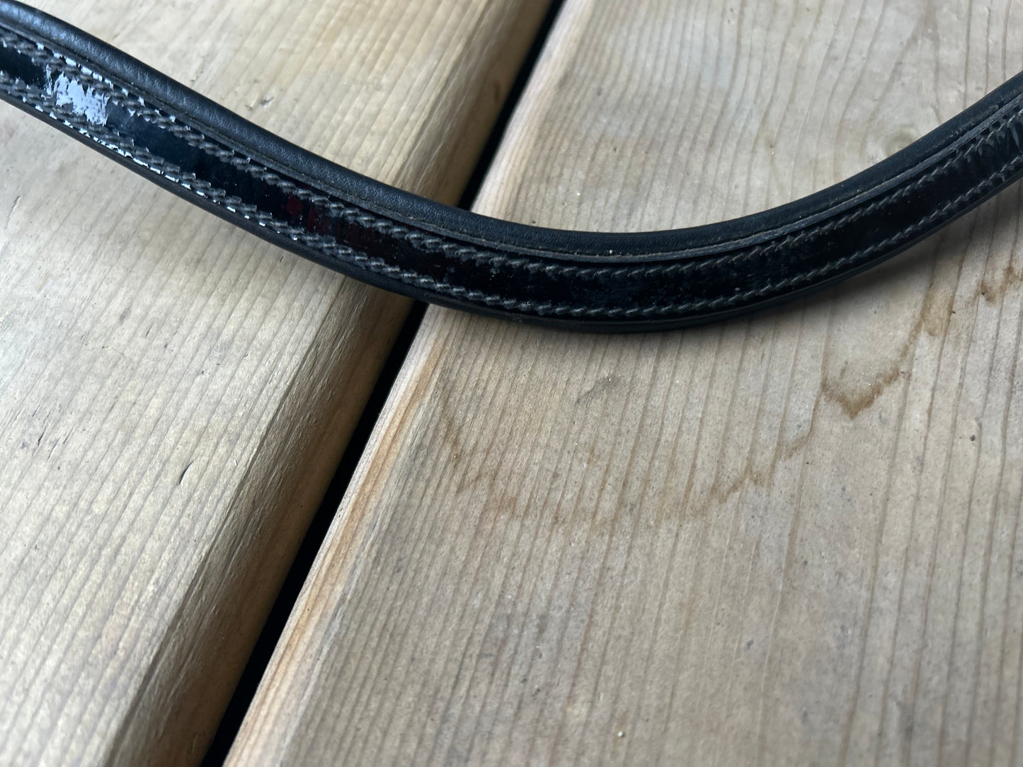 17” PS of Sweden black patent browband