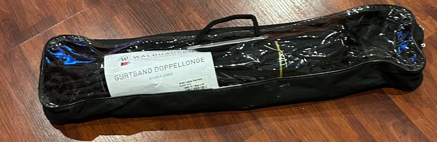 Waldhausen double lunging draw reins black 16m. New in bag.