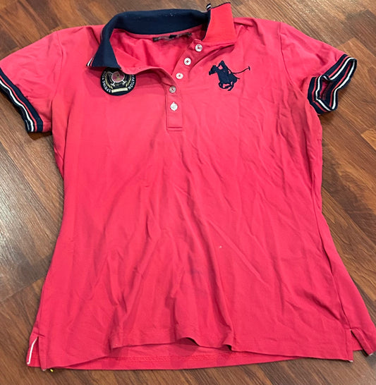 Lauria Garelli large pink polo shirt