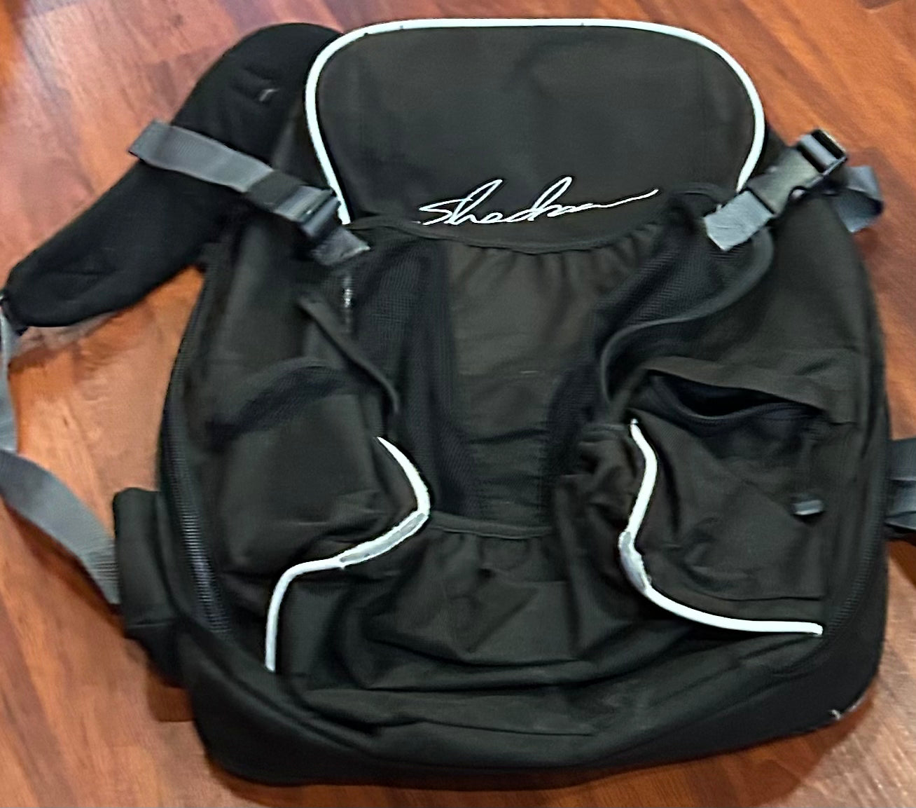 Shedrow delux backpack black. some wear