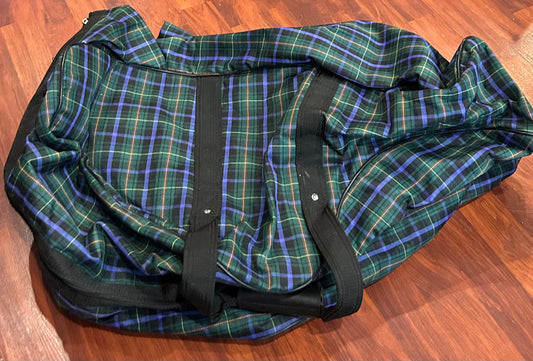 Weatherbeeta jumper saddle carry bag green plaid