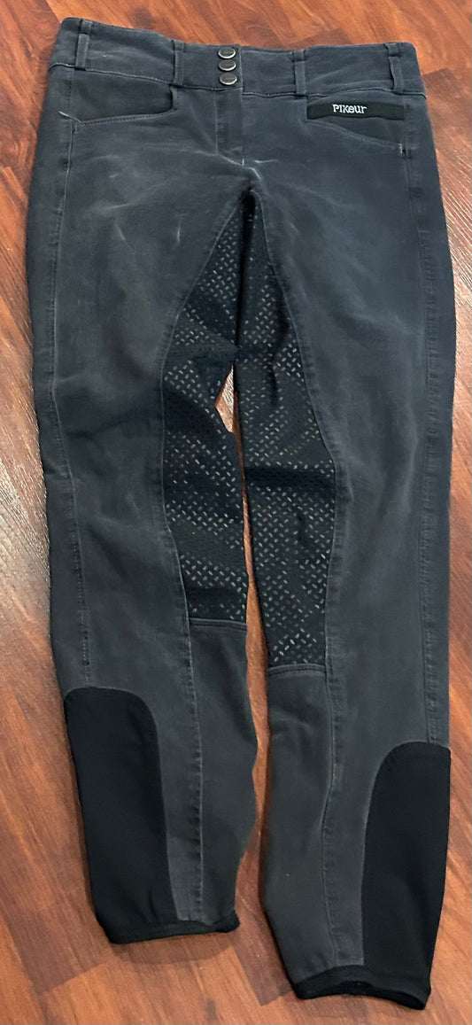 Pikeur size 24 charcoal full seat breeches