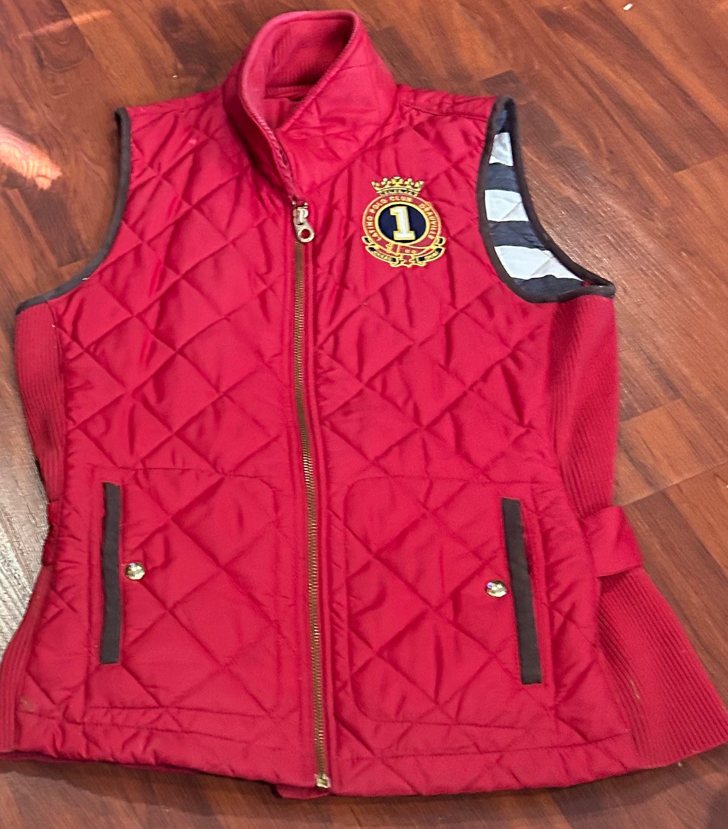 Joules small red puffy vest
