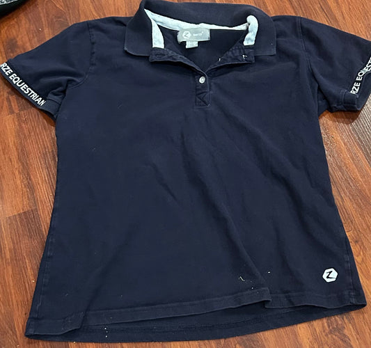 Horze size 16 (large) navy polo shirt