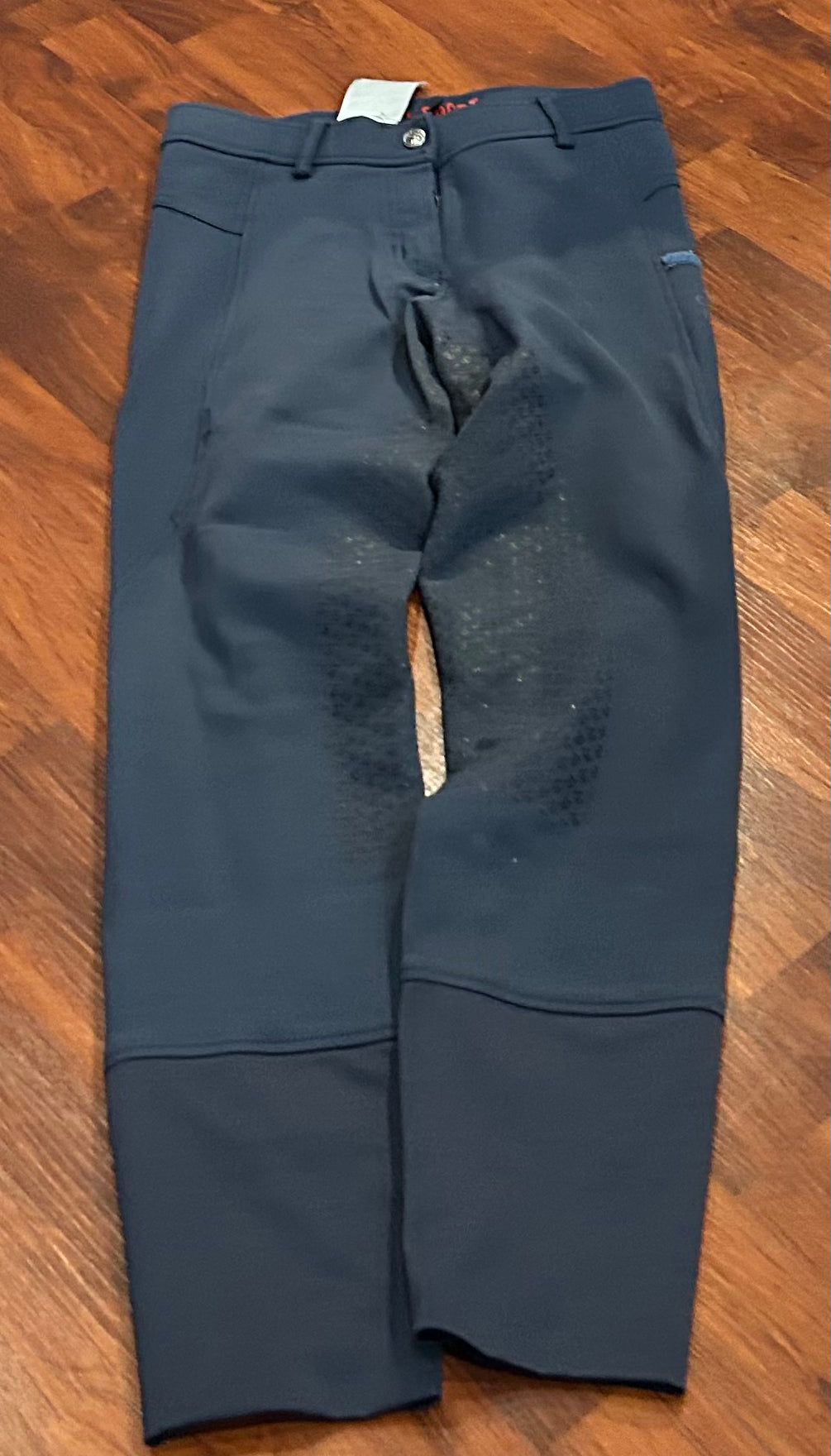 Elation 28R navy red label sport full seat breeches