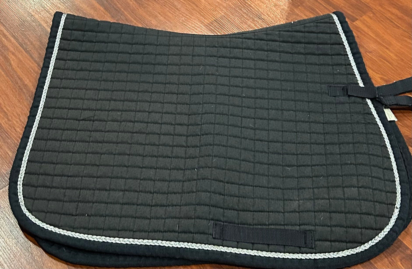 Horze full size navy pad with silver trim