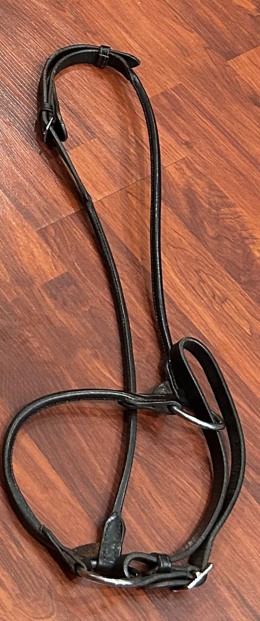 Brown rolled full size drop noseband