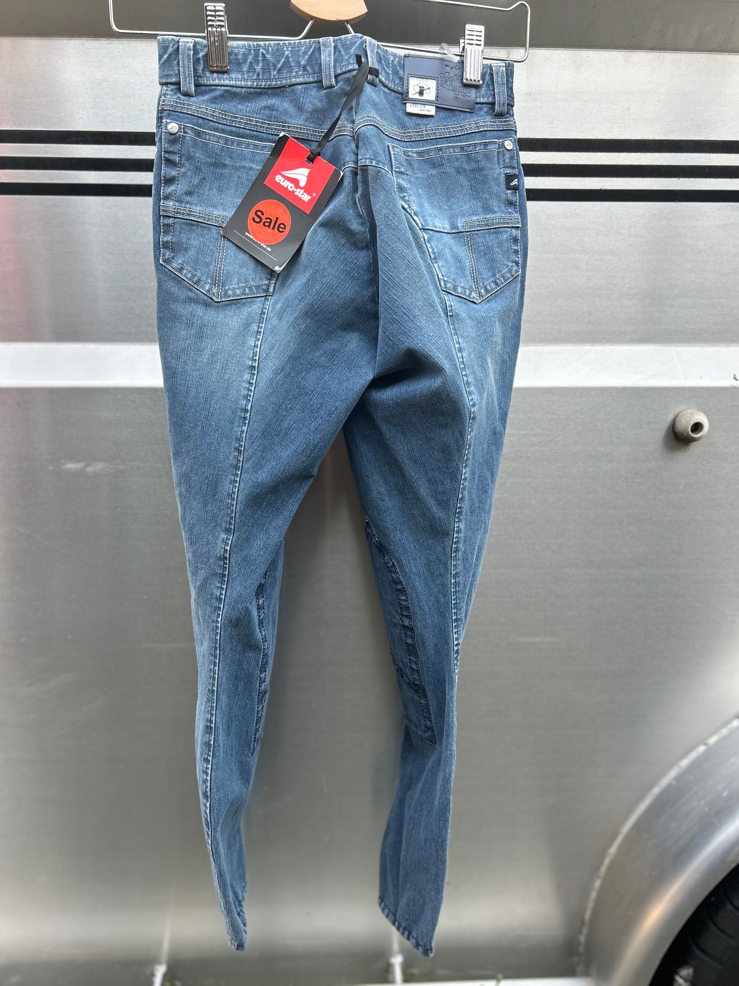 20R Euro Star Damon Sophie denim knee patch breeches