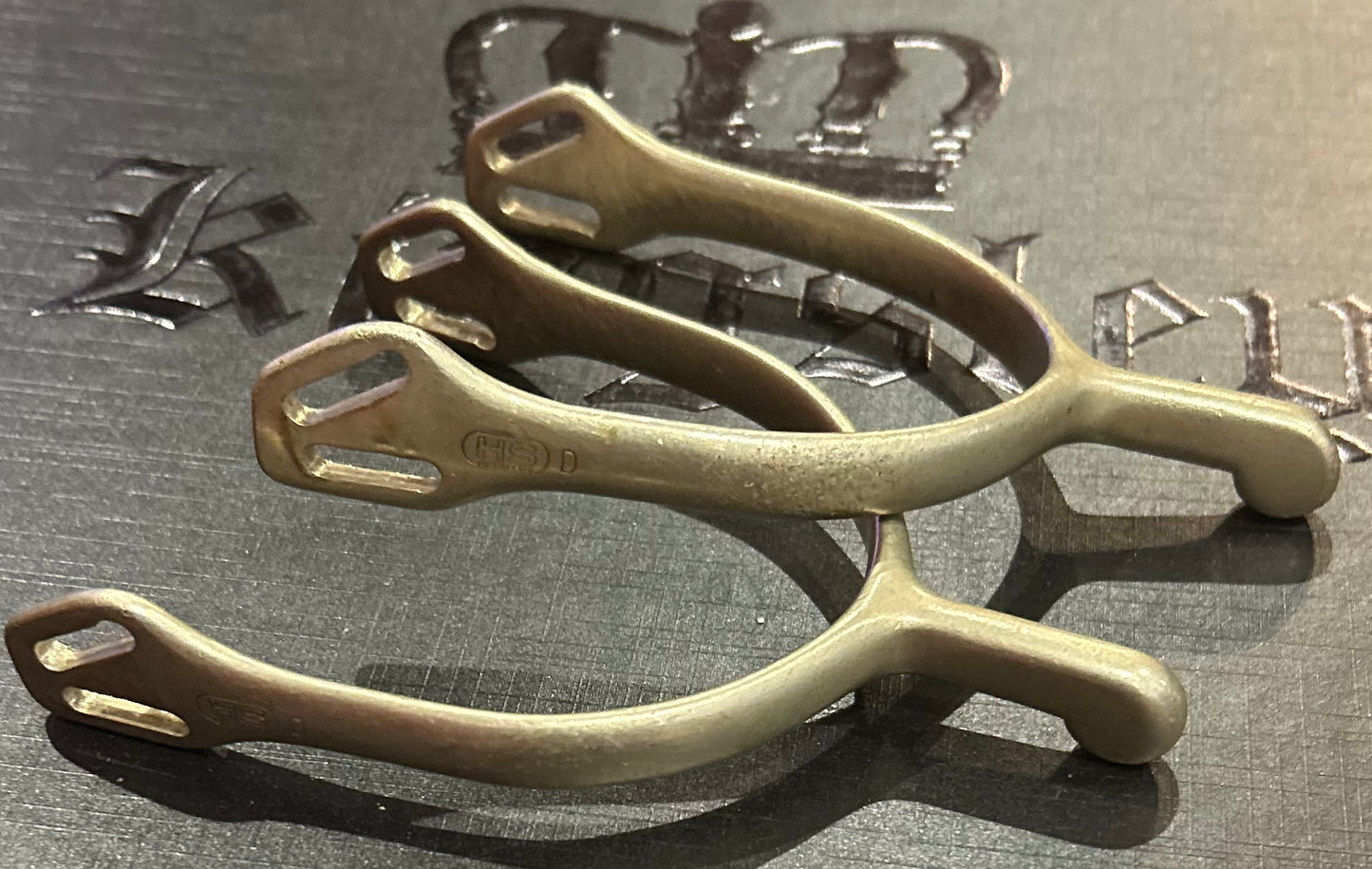 Herm Sprenger 1.25” German silver spurs. Slight pitting.