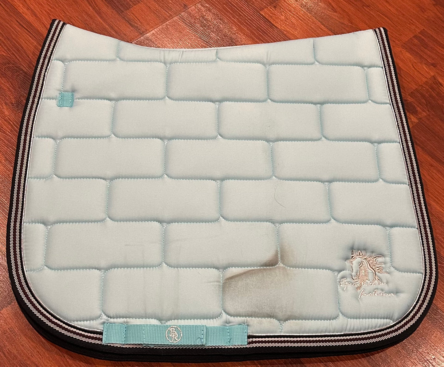 BR light blue quilted dressage pad