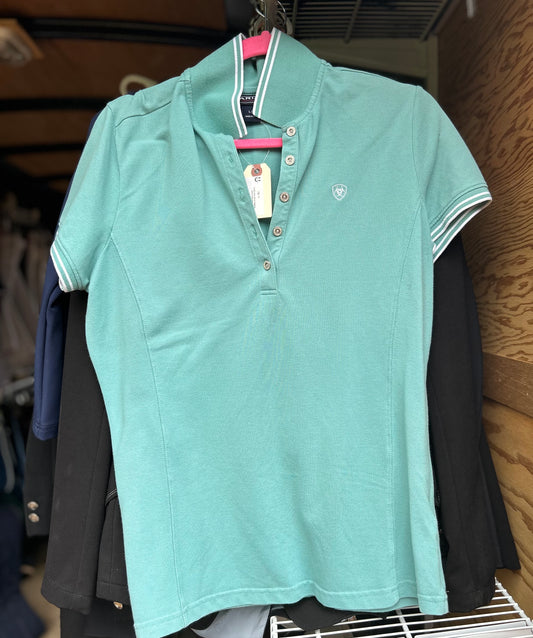 Large ariat short sleeve polo mint green