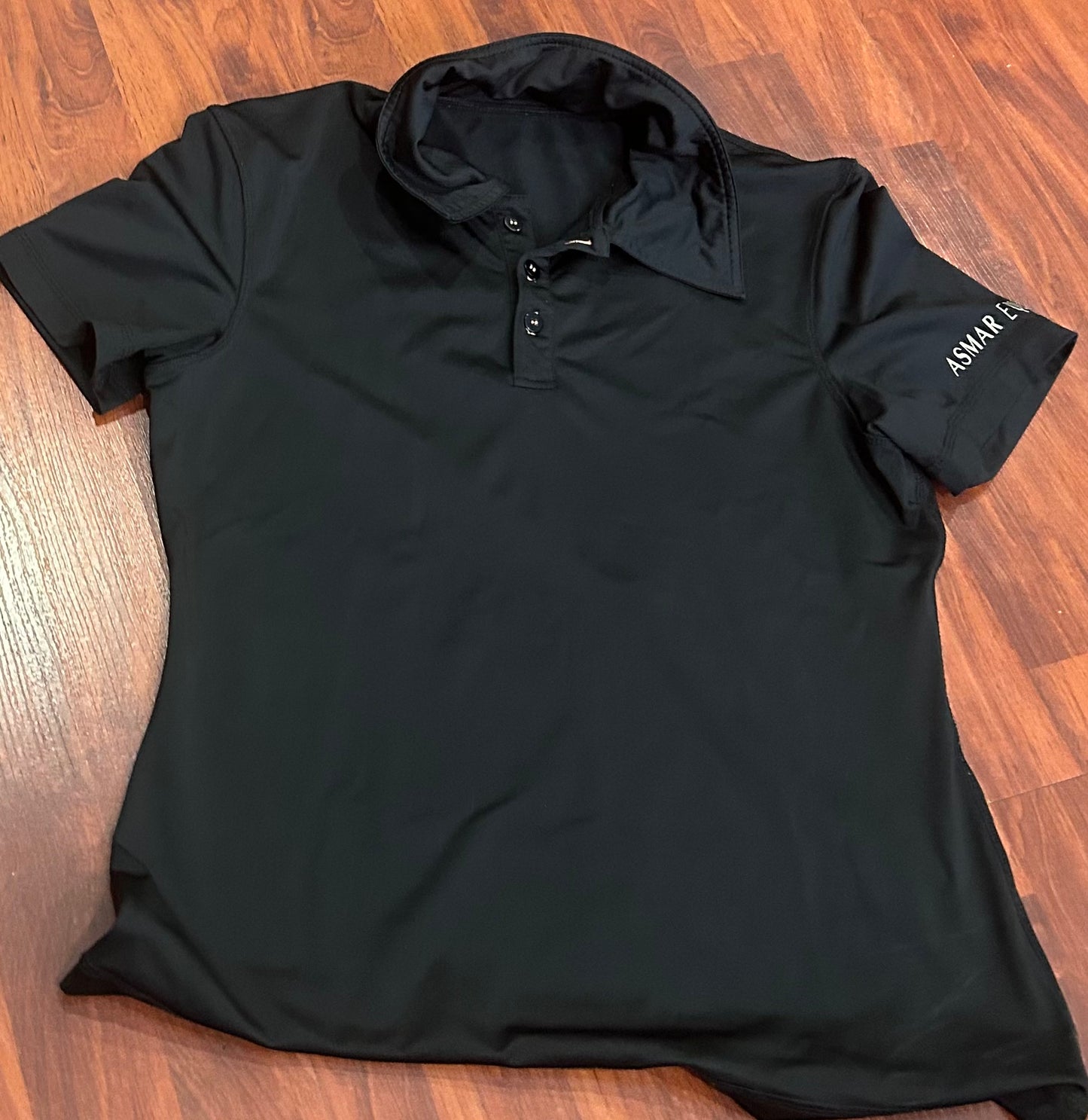 Asmar large black polo shirt