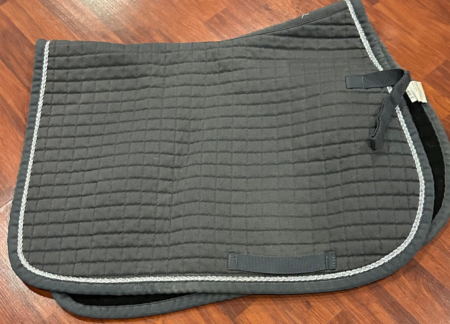 Horze full size grey pad with silver trim