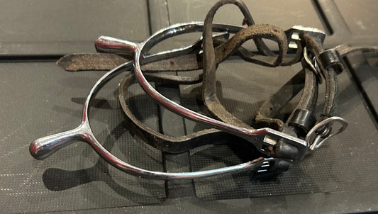 Herm Sprenger spurs with leather straps