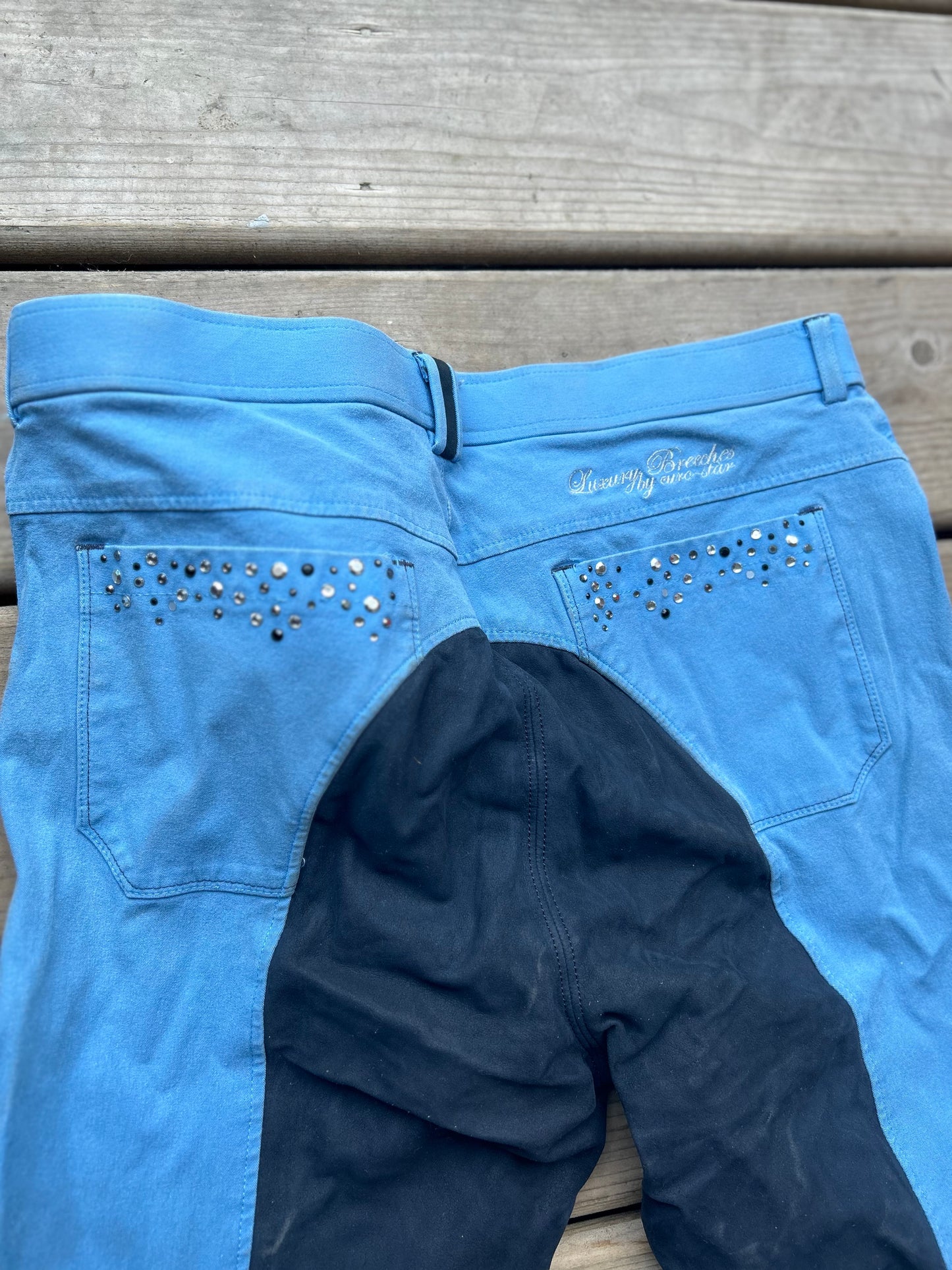 Euro Star size 32 light blue full seat breeches