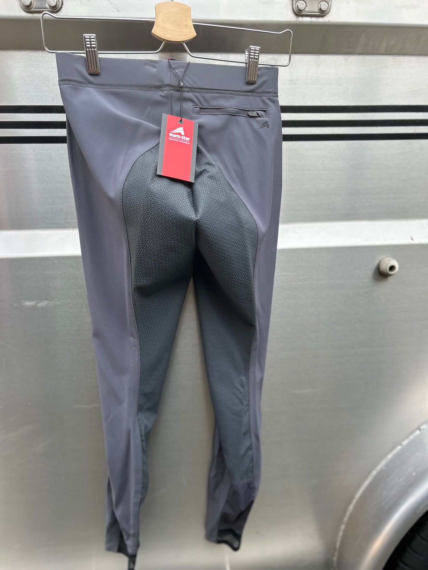 24L Euro Star ebony grey full seat breeches