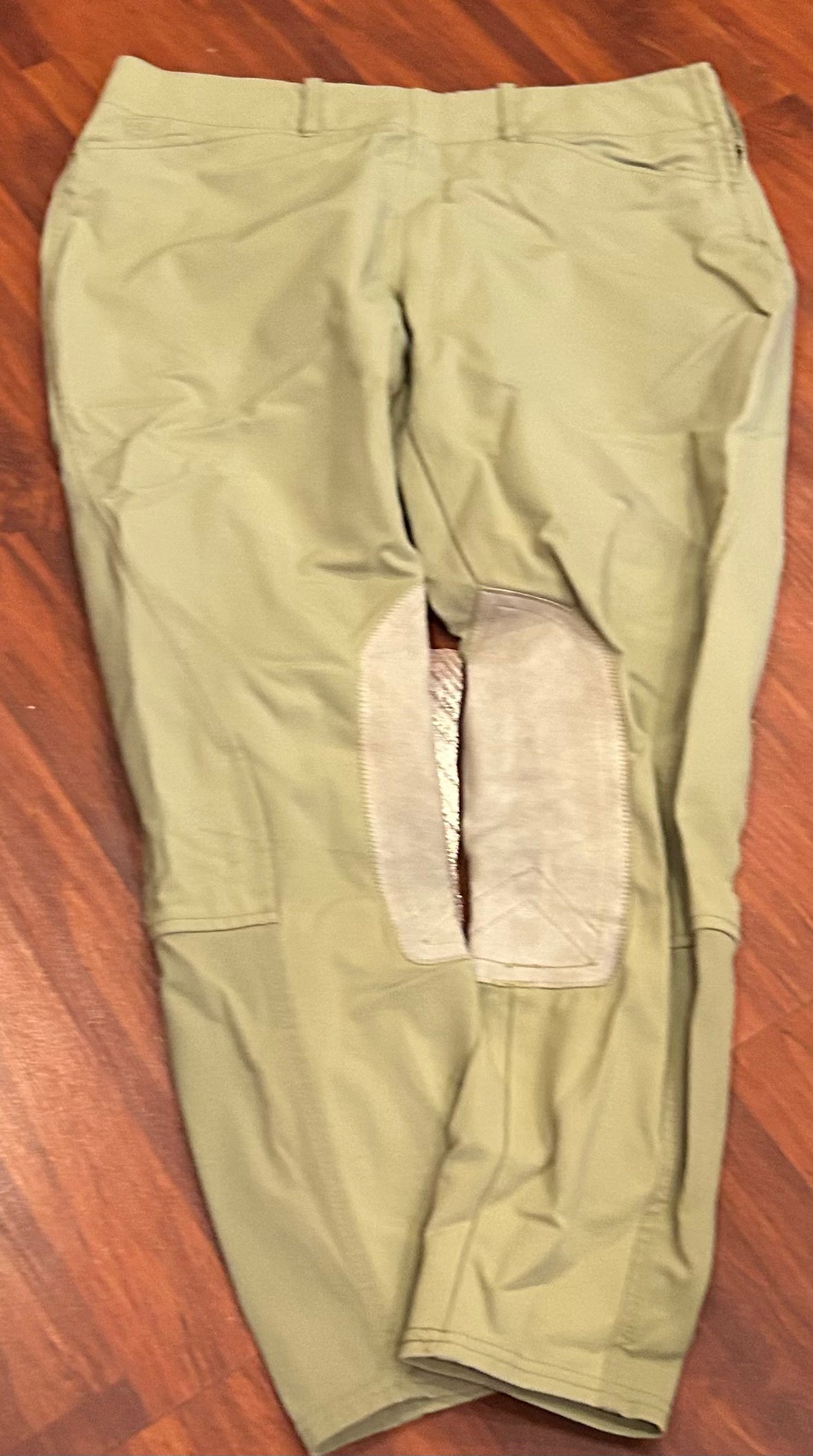 Ariat pro series 32L tan knee patch side zip breeches
