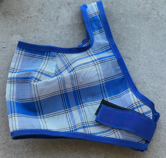 Blue fly mask small horse