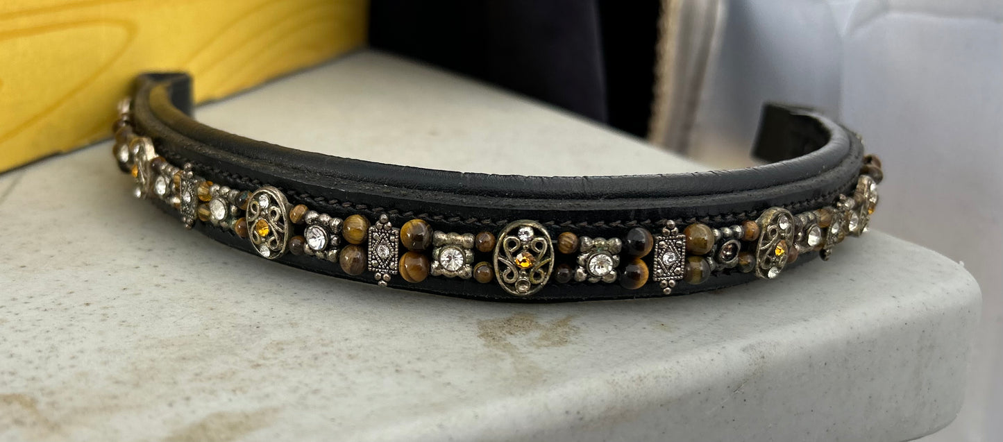 Skyline 16.5” black Browband with stones