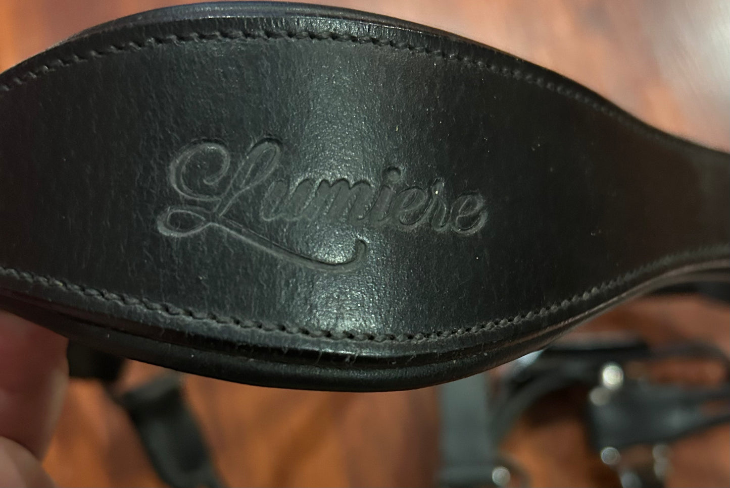 Lumiere Cob black leather halter