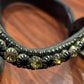 Solo rolled snaffle bridle black crank. Black and gold browband. Needs oiled
