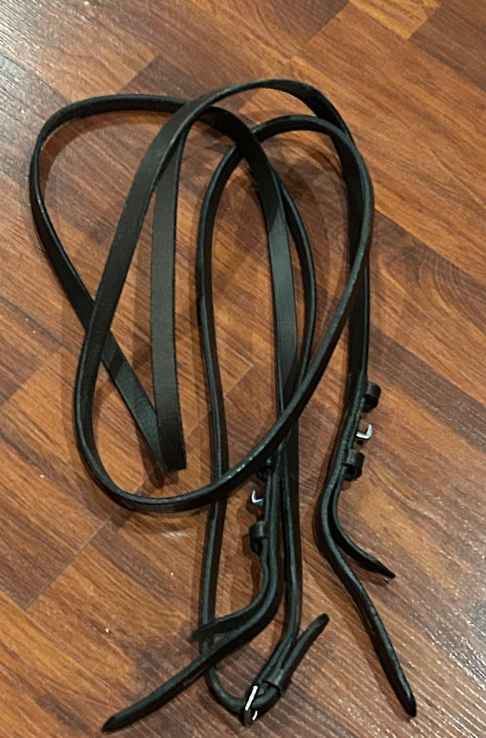 Brown 1/2” curb reins