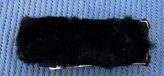 Real lamb skin noseband sleeve 18cm black