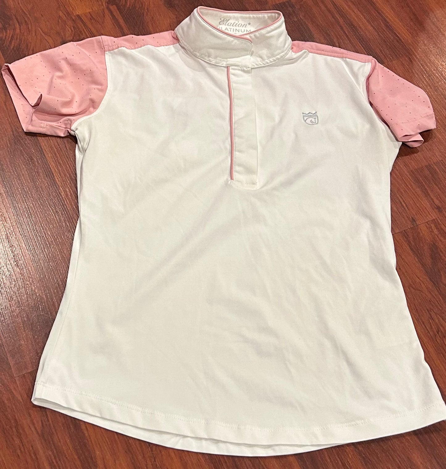 Elation platinum small white/pink show shirt