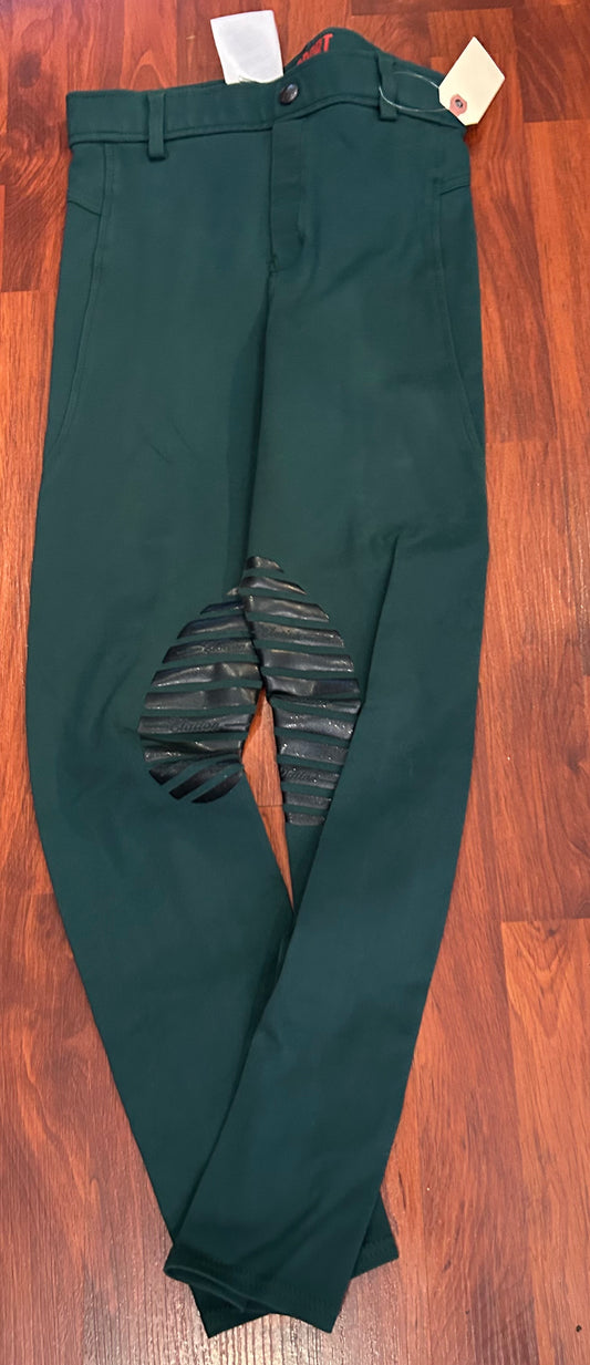 Elation red label XL Child’s green knee patch breeches