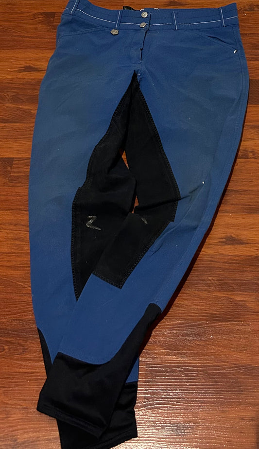 Horze blue full seat breeches 32