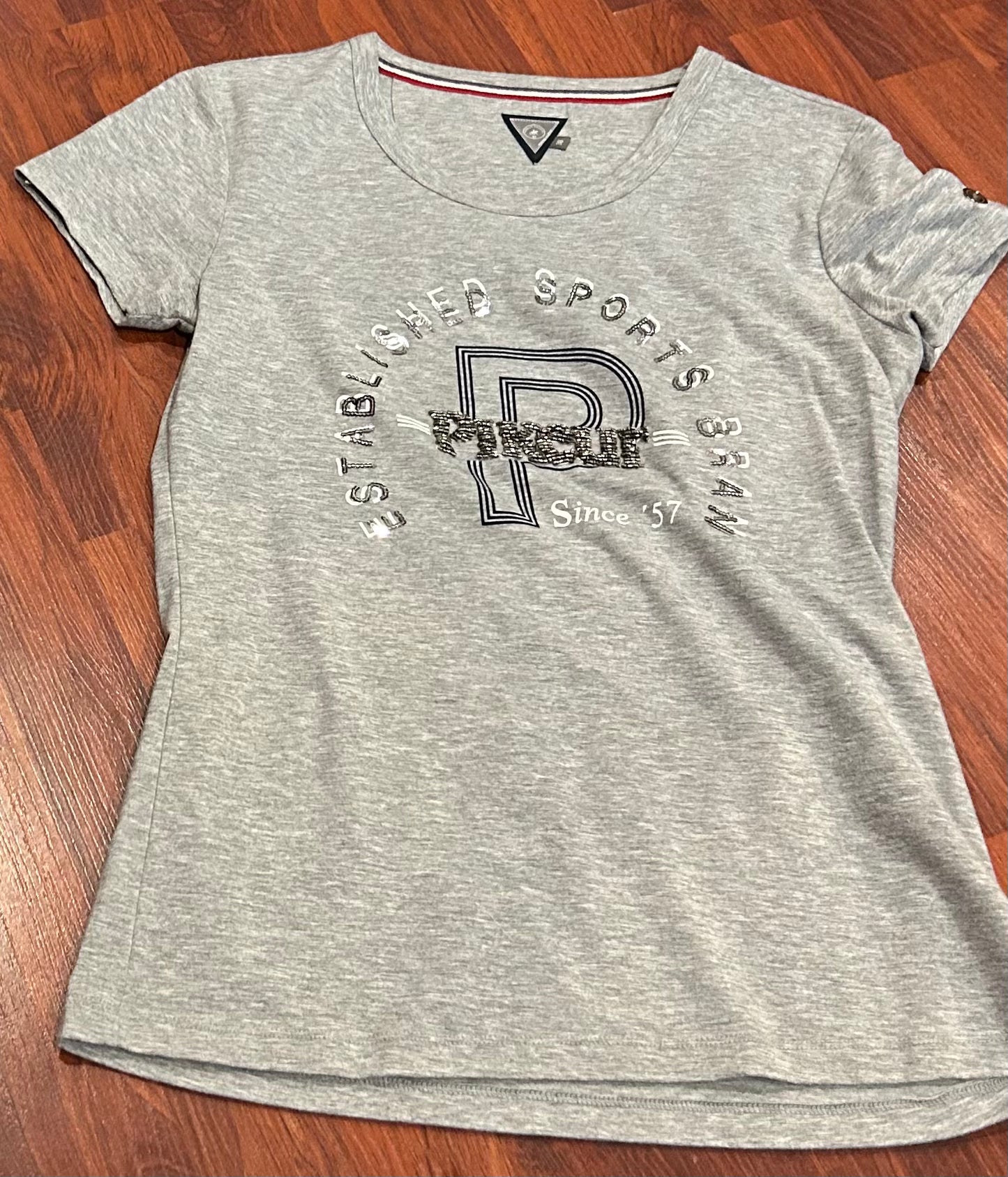 Pikeur sports size grey short sleeve shirt