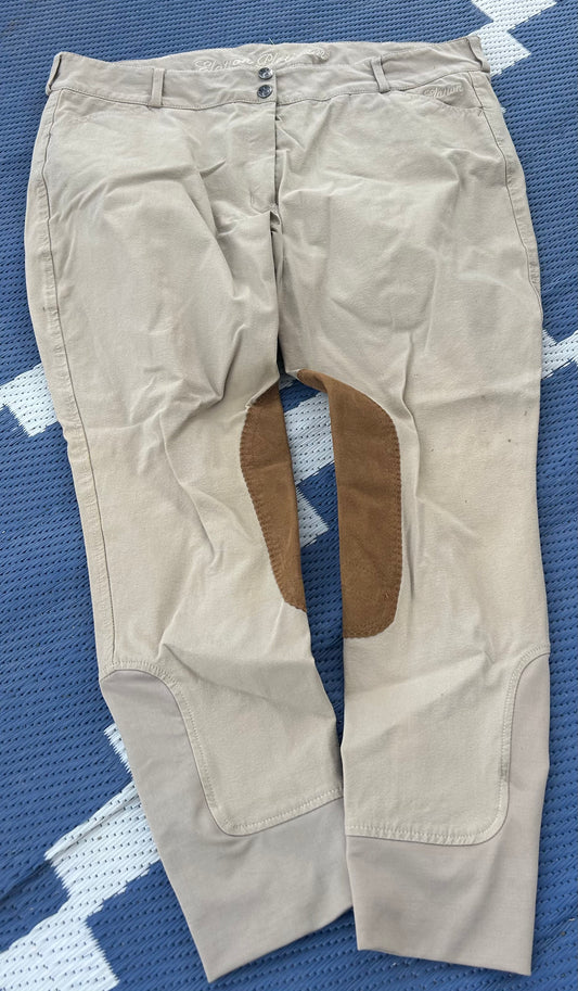 36R elation tan knee patch breeches