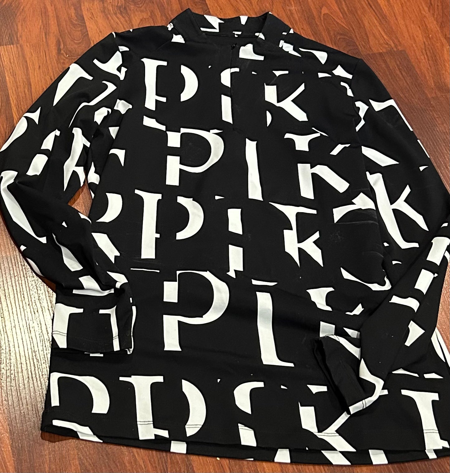 Pikeur size black / white long sleeve shirt