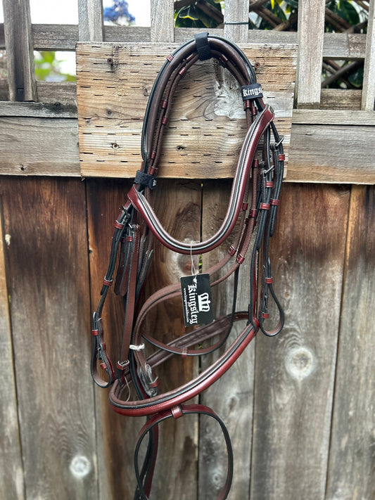 Kingsley full size chestnut jumping bridle. New with tags