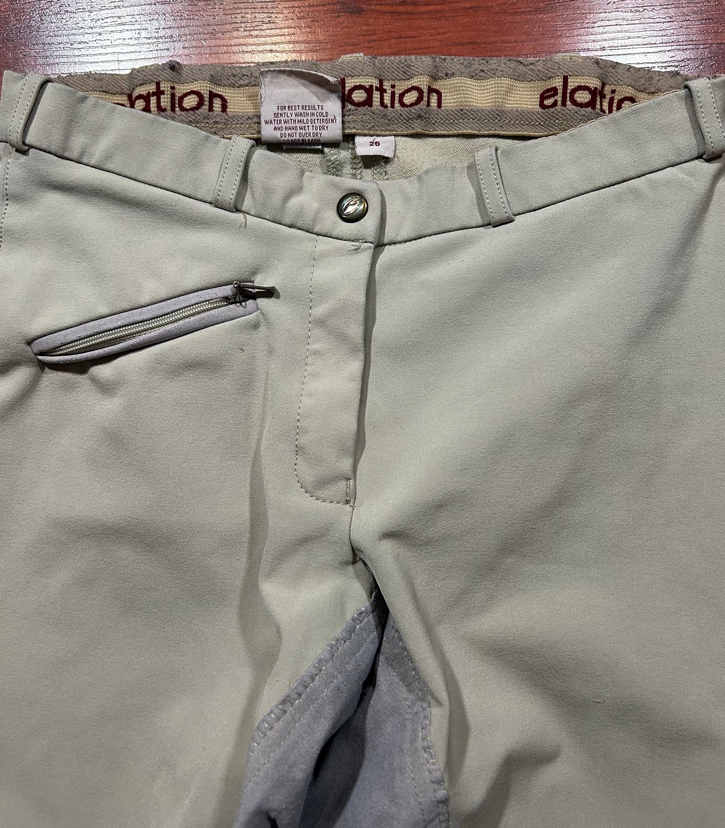 26 elation tan full seat breeches