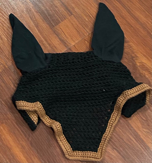 Black with brown large fly bonnet