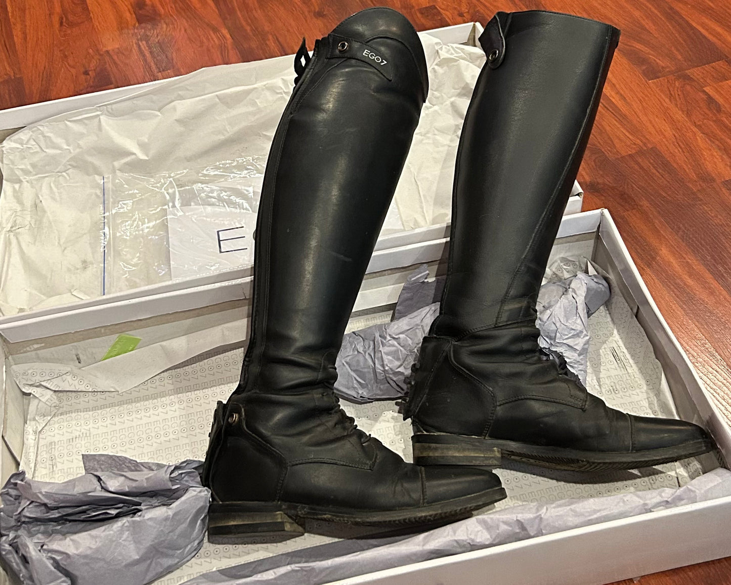 Ego 7 Orion size 7 calf 15” calf 19” tall. Needs lace.