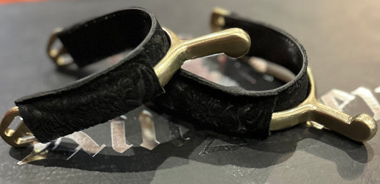 Kingsley spur guards black velvet. Brand new.