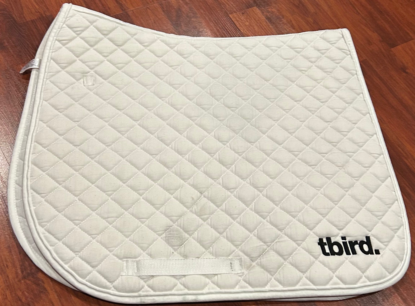 Shedrow white “tbird” full size dressage pad