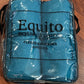 Equito blue dressage pad with matching polo wraps.
