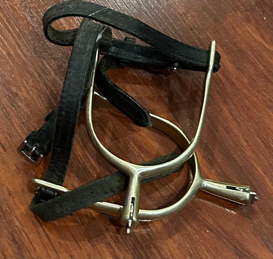 Herm Sprenger heavy rowel spurs with straps