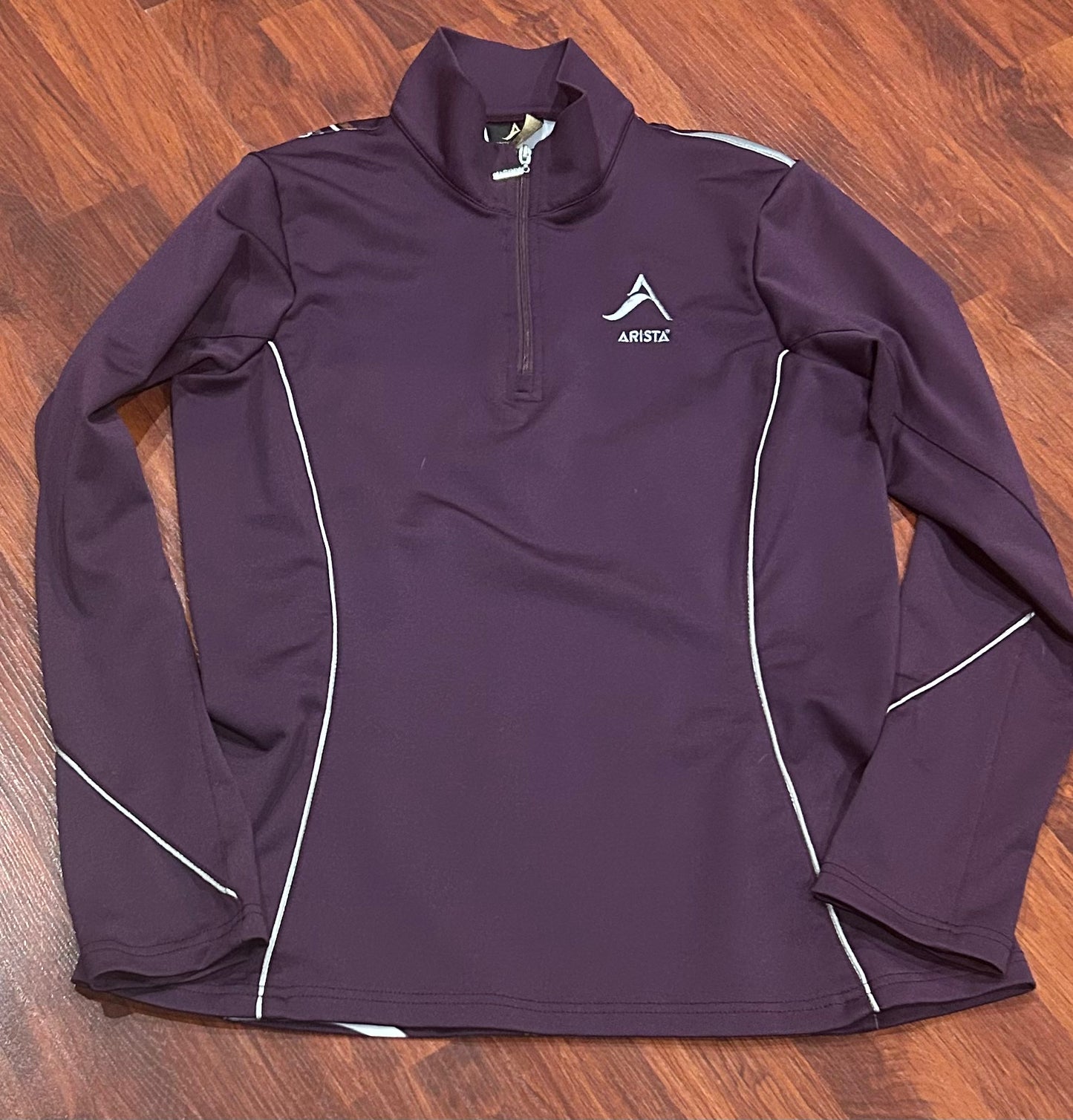 Arista small purple 1/4 zip long sleeve shirt