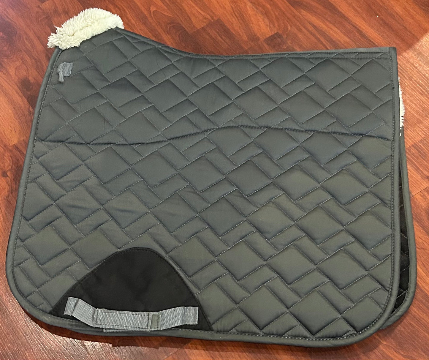 Grey with fleece lining dressage pad