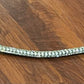 15” brown browband. Thin (1/3”) clear stones