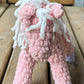 Pink plush horse 9” to wither
